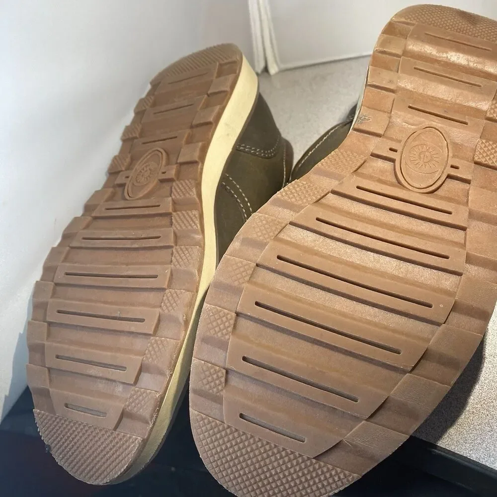 Men 9.5 Earth Spirit Shoes Brown Tie Up Casual Or Dress Emery Gelron Cushion
